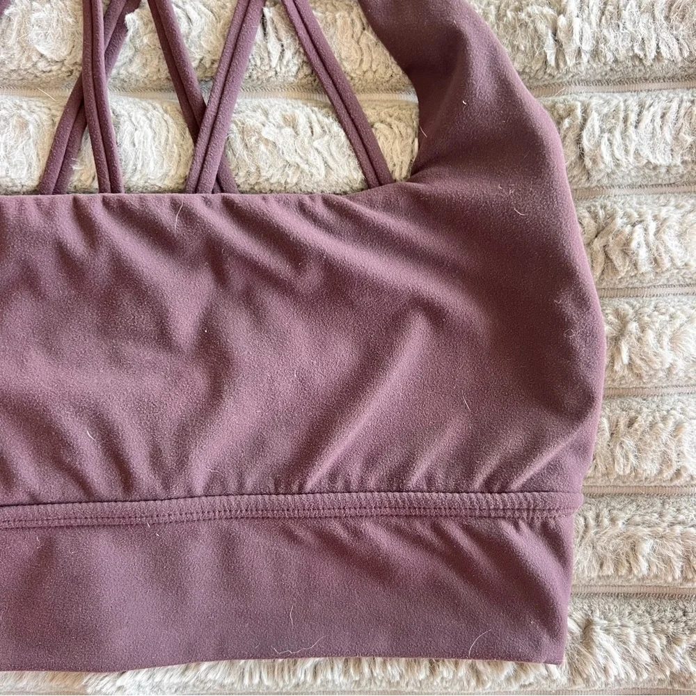Buff Bunny Chocolate Brown Sports Bra- Strappy Back Detail- S